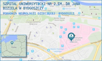 PORADNIA NEUROLOGII DZIECIĘCEJ - SZPITAL UNIWERSYTECKI NR 2 IM. DR JANA BIZIELA W BYDGOSZCZY - UJEJSKIEGO 75,  BYDGOSZCZ