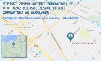 PORADNIA NEUROLOGICZNA DLA DZIECI - MIEJSKI ZESPÓŁ OPIEKI ZDROWOTNEJ SP. Z O.O. NZOZ MIEJSKI ZESPÓŁ OPIEKI ZDROWOTNEJ WE WŁOCŁAWKU - OLSZOWA 9,  WŁOCŁAWEK