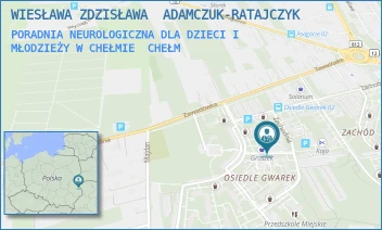 PORADNIA NEUROLOGICZNA DLA DZIECI I MŁODZIEŻY W CHEŁMIE - WIESŁAWA ZDZISŁAWA  ADAMCZUK-RATAJCZYK - ZACHODNIA 37,  CHEŁM