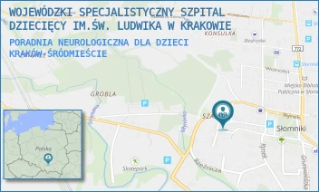 PORADNIA NEUROLOGICZNA DLA DZIECI - WOJEWÓDZKI SPECJALISTYCZNY SZPITAL DZIECIĘCY IM.ŚW. LUDWIKA W KRAKOWIE - UL. STRZELECKA 2 - 2A,  KRAKÓW-ŚRÓDMIEŚCIE