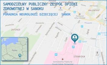 PORADNIA NEUROLOGII DZIECIĘCEJ - SAMODZIELNY PUBLICZNY ZESPÓŁ OPIEKI ZDROWOTNEJ W SANOKU - UL. 800-LECIA 26,  SANOK