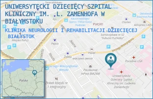 KLINIKA NEUROLOGII I REHABILITACJI DZIECIĘCEJ - UNIWERSYTECKI DZIECIĘCY SZPITAL KLINICZNY IM.  L. ZAMENHOFA W BIAŁYMSTOKU - WASZYNGTONA 17,  BIAŁYSTOK