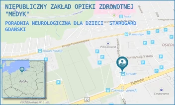 PORADNIA NEUROLOGICZNA DLA DZIECI - NIEPUBLICZNY ZAKŁAD OPIEKI ZDROWOTNEJ "MEDYK" - UL. JURANDA ZE SPYCHOWA 2,  STAROGARD GDAŃSKI