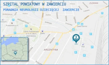 PORADNIA NEUROLOGII DZIECIĘCEJ - SZPITAL POWIATOWY W ZAWIERCIU - UL. JÓZEFA PIŁSUDSKIEGO 80,  ZAWIERCIE