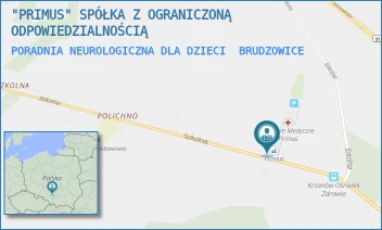 PORADNIA NEUROLOGICZNA DLA DZIECI - "PRIMUS" SPÓŁKA Z OGRANICZONĄ ODPOWIEDZIALNOŚCIĄ - UL. SZKOLNA 12,  BRUDZOWICE