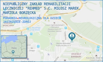PORADNIA NEUROLOGICZNA DLA DZIECI - NIEPUBLICZNY ZAKŁAD REHABILITACJI LECZNICZEJ "REHMED" S.C. MIŁOSZ MAREK, MARIOLA BORZĘCKA - UL. TURYSTYCZNA 5A,  JASTRZĘBIE-ZDRÓJ