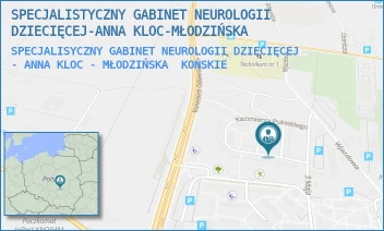 SPECJALISYCZNY GABINET NEUROLOGII DZIECIĘCEJ - ANNA KLOC - MŁODZIŃSKA - SPECJALISTYCZNY GABINET NEUROLOGII DZIECIĘCEJ-ANNA KLOC-MŁODZIŃSKA - KOŁŁĄTAJA 7/1,  KOŃSKIE