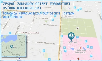 PORADNIA NEUROLOGICZNA DLA DZIECI - ZESPÓŁ ZAKŁADÓW OPIEKI ZDROWOTNEJ OSTRÓW WIELKOPOLSKI - LIMANOWSKIEGO 20/22,  OSTRÓW WIELKOPOLSKI