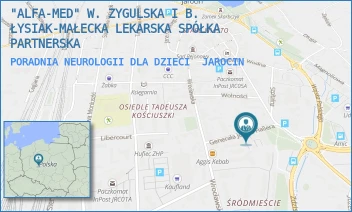 PORADNIA NEUROLOGII DLA DZIECI - "ALFA-MED" W. ZYGULSKA I B. ŁYSIAK-MAŁECKA LEKARSKA SPÓŁKA PARTNERSKA - HALLERA 9,  JAROCIN